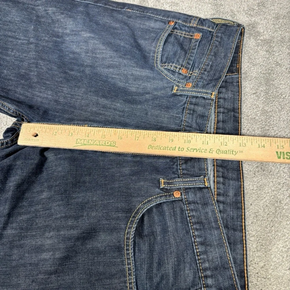 Levis 569 Jeans Mens 34x31 Loose Straight Fit Dark Wash Blue Denim Cotton Baggy